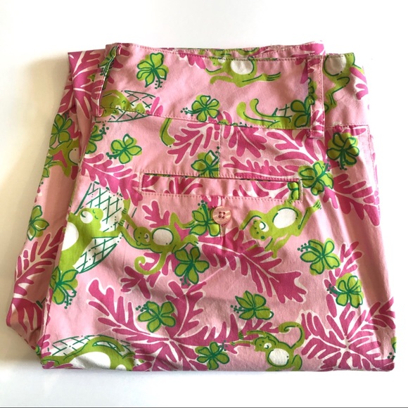 Lily Pulitzer Printed Monkey Palm Floral Pants - 4 - Picture 5 of 8